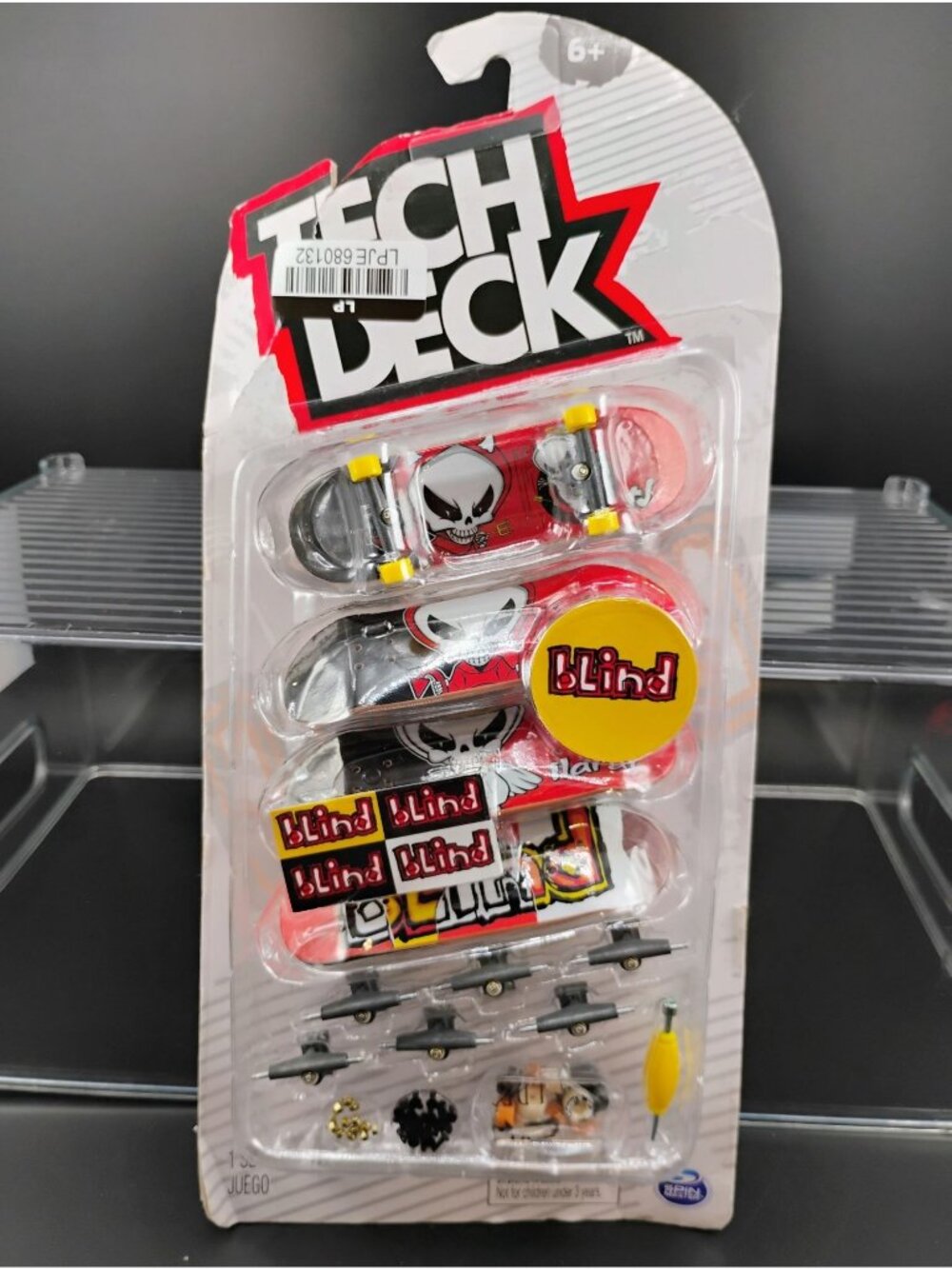 Tech Deck Blind 3-Pack Fingerboards Set With Customization Tools